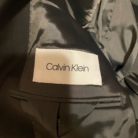 Calvin Klein Men’s Skinny Fit Infinite Stretch Suit Charcoal Grey 40S 32x30 NWT - Picture 5 of 10